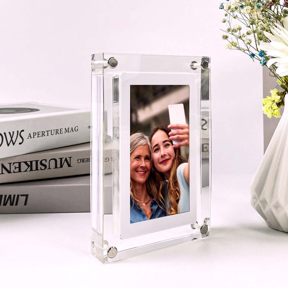 View details for Digital Picture Frame Acrylic Video Player Digital Photo Frame Vertical Display With 1GB And Battery Type C Video Frame Gift For Loved Digital Picture Frame Acrylic Video Player Digital Photo Frame Vertical Display With 1GB And Battery Ty