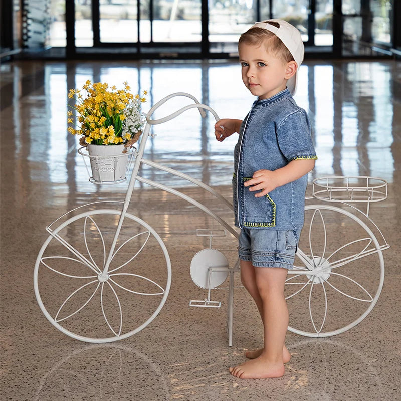 Summer denim collection girls dress set cute baby rompers boys casual shirt girls skirt family clothing set contrast pockets