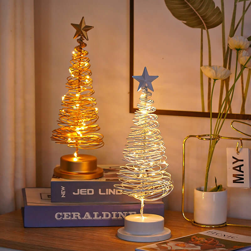 LED Christmas Tree Spiral Light Table Lamp