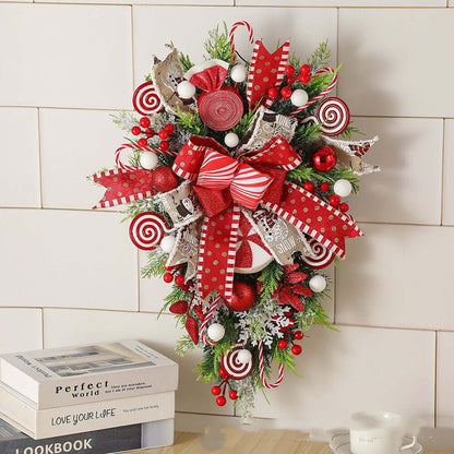 Christmas Wreath Candy Upside Down Tree Garland 