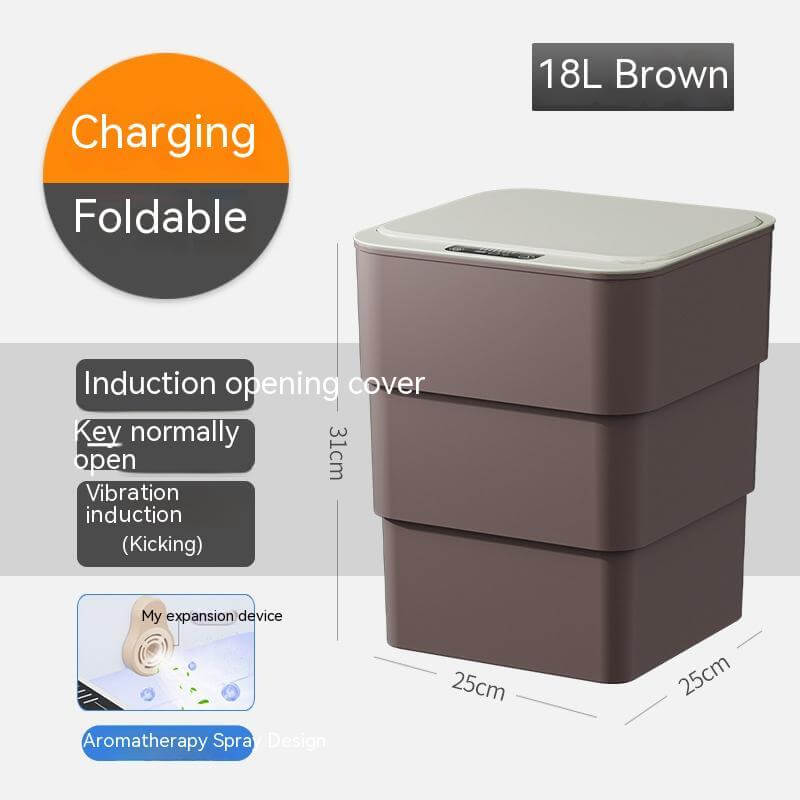View details for Smart Trash Can With Lid For Bedroom And Living Room Kitchen Storage Box Trash Can Induction Small Car Box Automatic Smart Dustbin Smart Trash Bin Smart Trash Can With Lid For Bedroom And Living Room Kitchen Storage Box Trash Can Inductio
