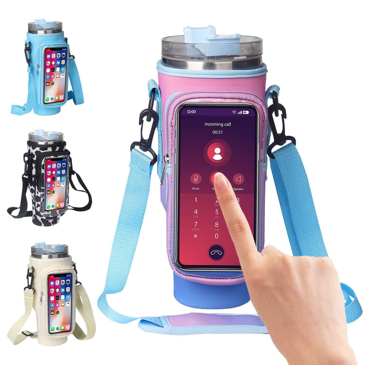 40oz Tumbler Sleeve with Phone Holder