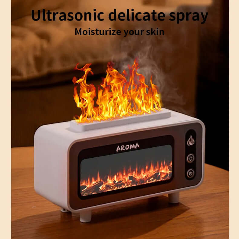Ultrasonic Flame Humidifier 200ml Simulated Fireplace