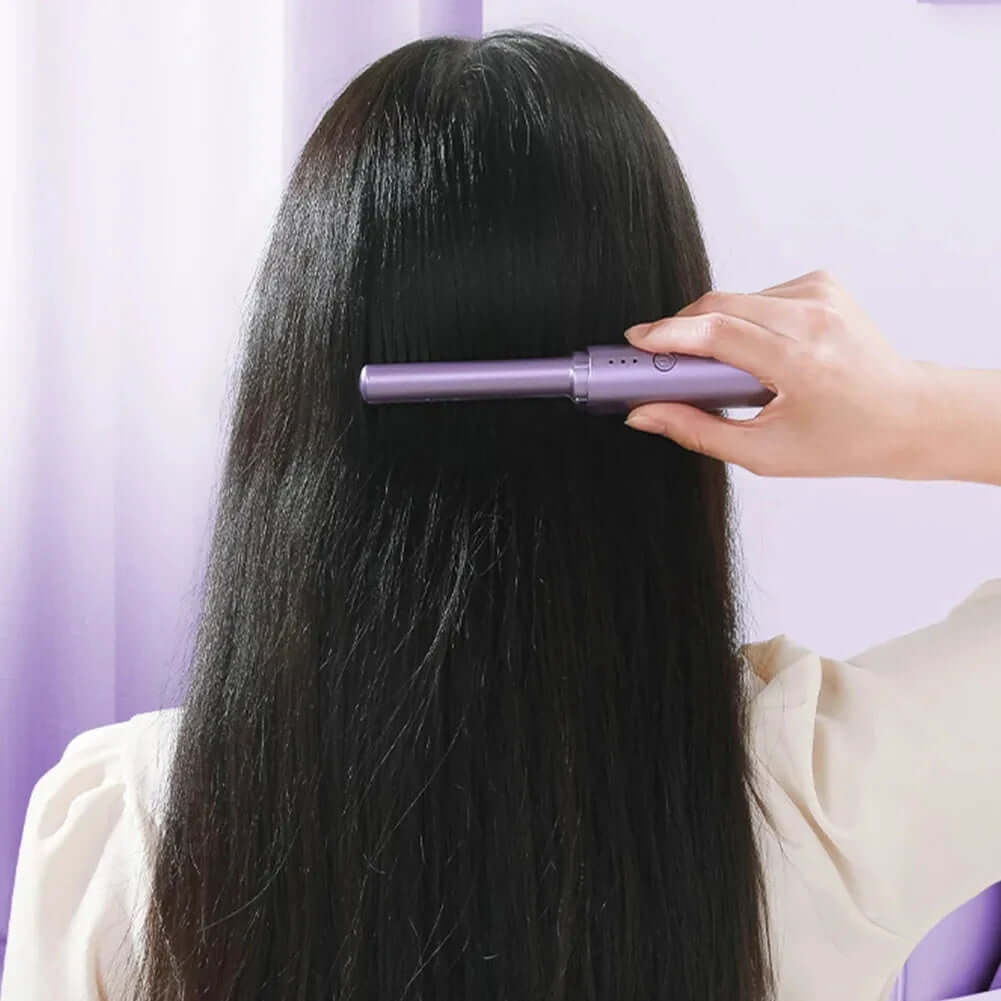 Professional Wireless Hair Straightener Curler Comb Heating