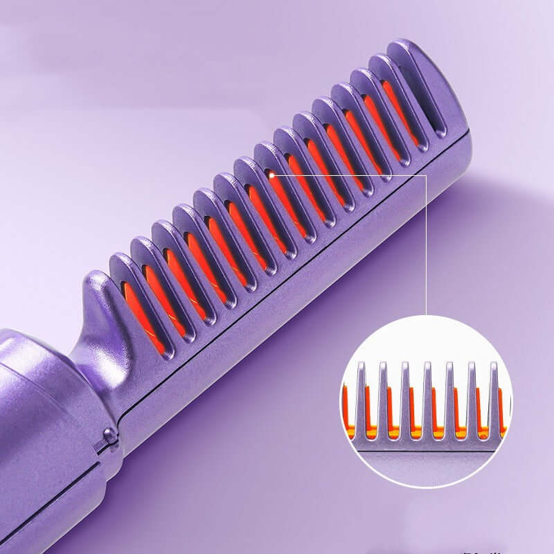 Professional Wireless Hair Straightener Curler Comb Heating