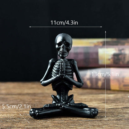  Halloween Horror Desktop Ornaments Skeleton in vintage white