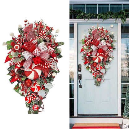Christmas Wreath Candy Upside Down Tree Garland 