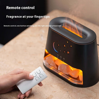 Salt Flame USB Ultrasonic Aroma Diffuser with Colorful Flame