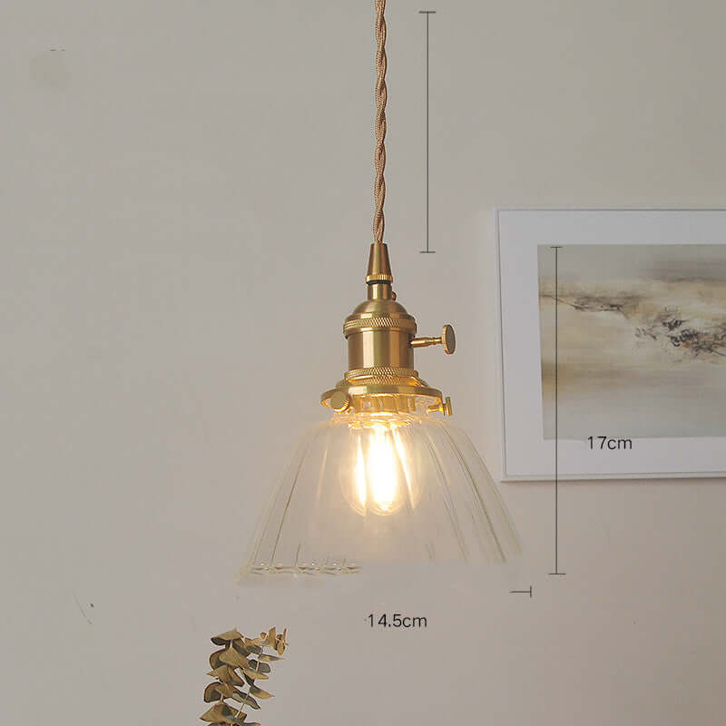 Cafe Brass Glass Chandelier Elegant Lighting Fixture