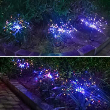 Solar Fireworks Lights Christmas Outdoor Decoration
