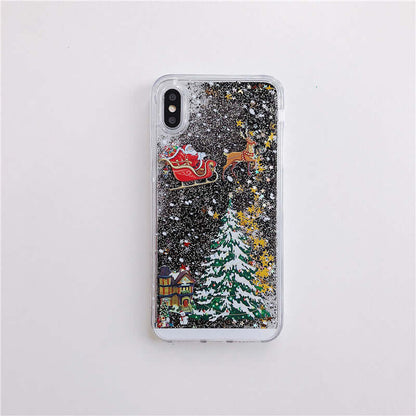Mobile Cover Santa Claus Christmas Tree Quicksand Shell