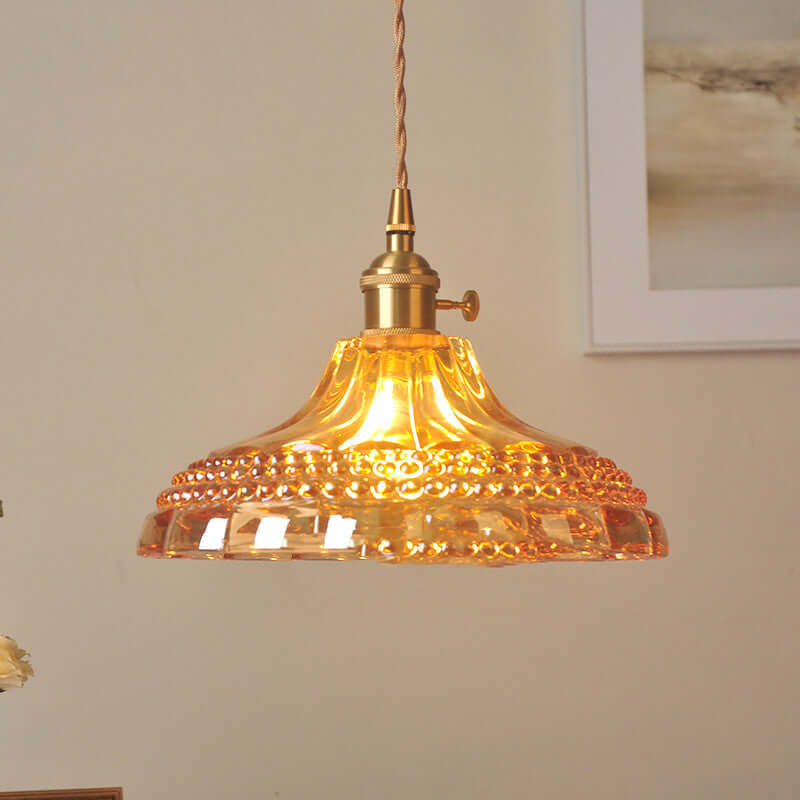 Cafe Brass Glass Chandelier Elegant Lighting Fixture