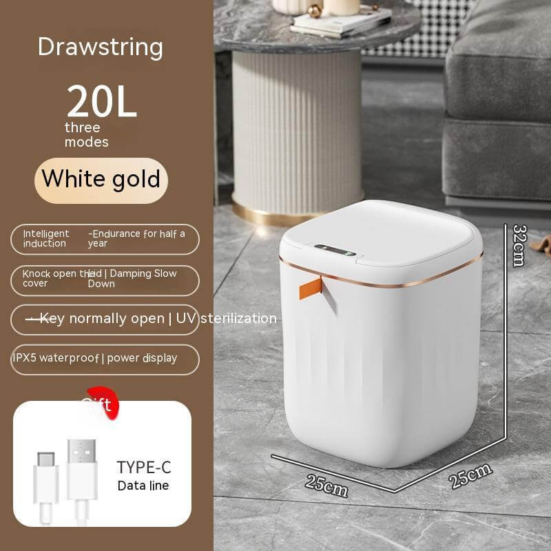View details for Smart Trash Can With Lid For Bedroom And Living Room Kitchen Storage Box Trash Can Induction Small Car Box Automatic Smart Dustbin Smart Trash Bin Smart Trash Can With Lid For Bedroom And Living Room Kitchen Storage Box Trash Can Inductio