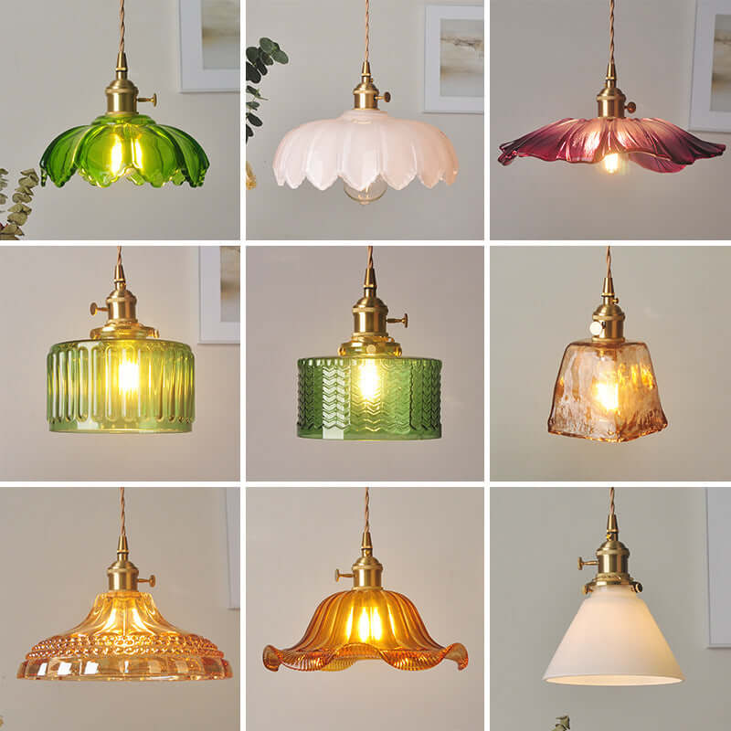 Cafe Brass Glass Chandelier Elegant Lighting Fixture