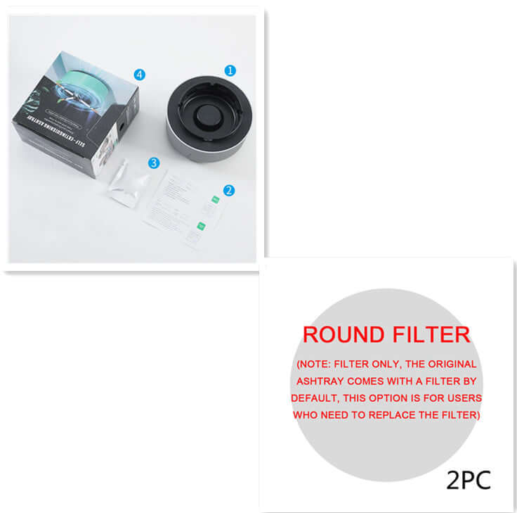 Portable automatic air purifier ashtray