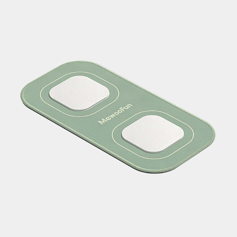 MewotFun pet communication button in green color with two recording pads for dogs and cats.