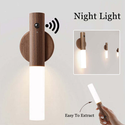 LED Motion Sensor Night Light Wireless USB Rechargeable Lamp