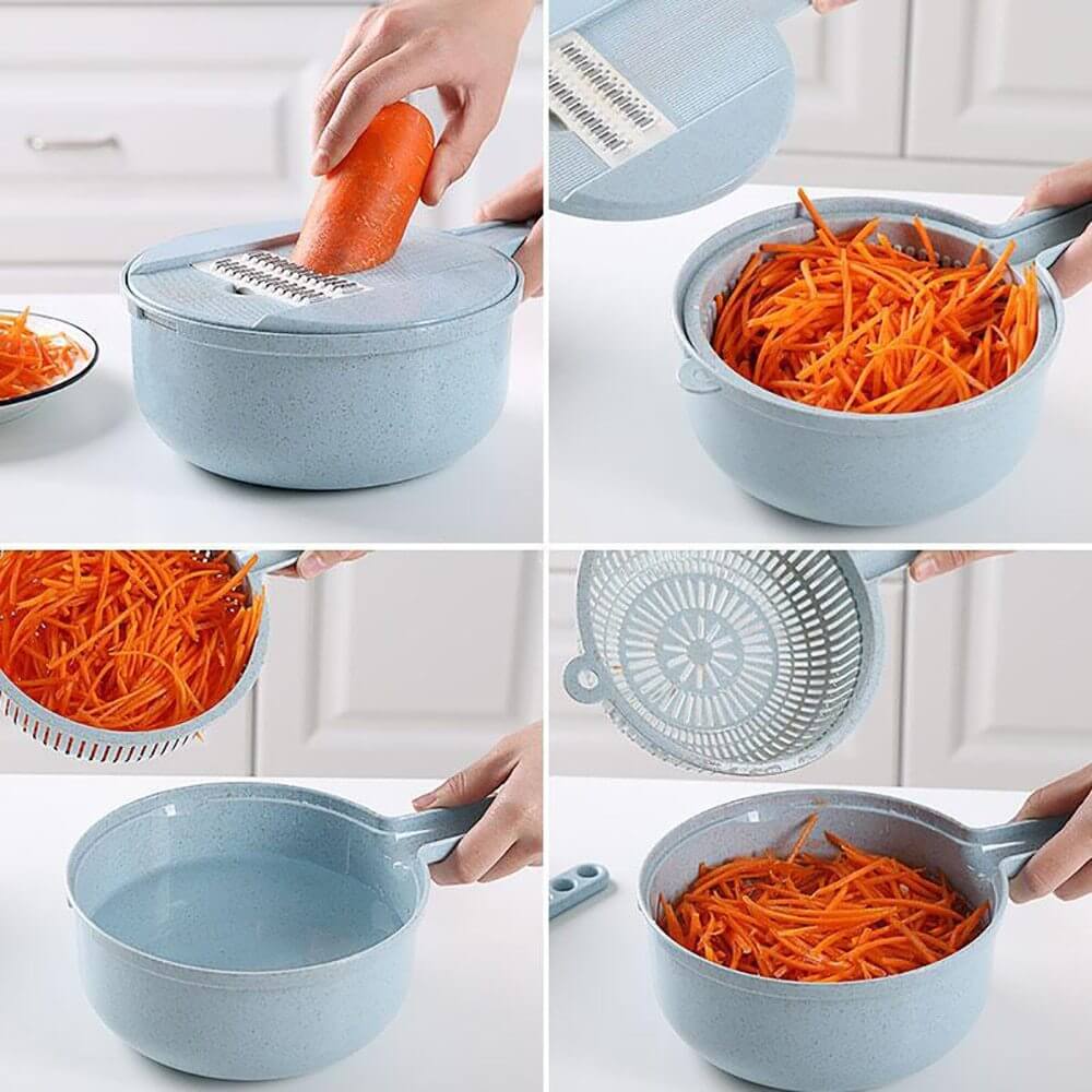 Vegetable Slicer Potato Peeler Carrot Onion Grater 8 In 1
