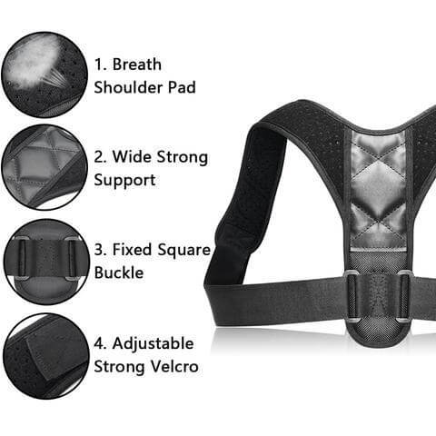 Adjustable Posture Corrector Back Support Brace Shoulder 