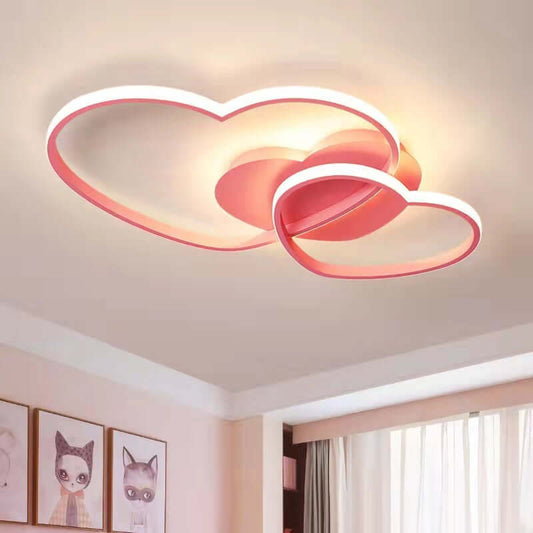 Doppel Herz Children's Room Bedroom LED Ceiling Light