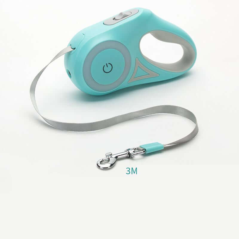 Retractable dog leash with comfortable grip for walking pets outdoors