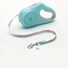 Retractable dog leash with comfortable grip for walking pets outdoors