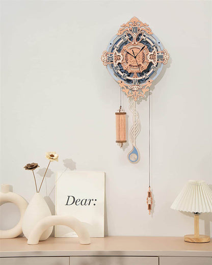 Robotime ROKR 3D Wooden Puzzle Wall Clock for Kids