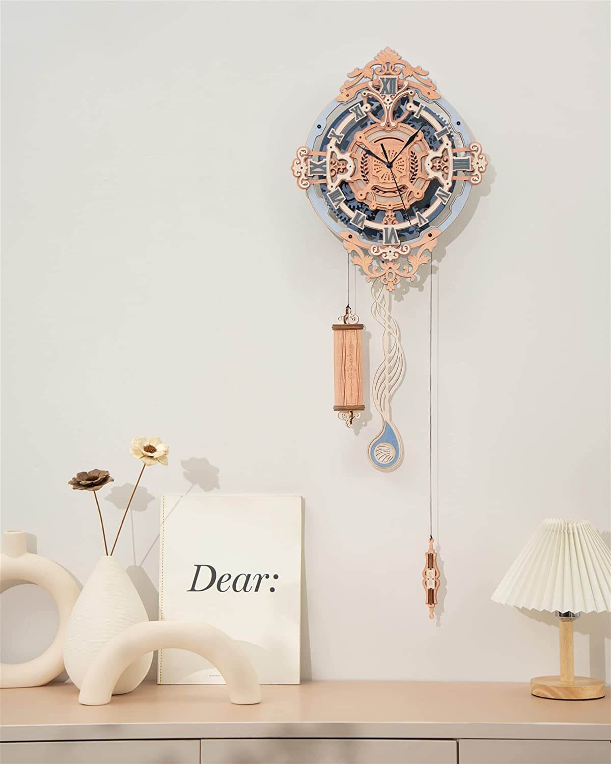 Robotime ROKR 3D Wooden Puzzle Wall Clock for Kids