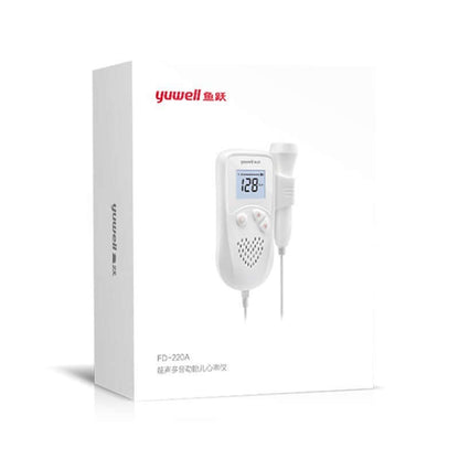 Fetal heartbeat monitor with 2.5MHz probe and LCD display for home use