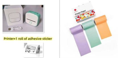 Portable Mini Thermal Label Printer Home Photo Printer