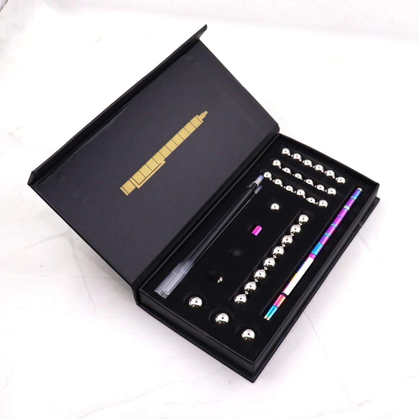 Stress reducer gift box with magnetic pen and stylus