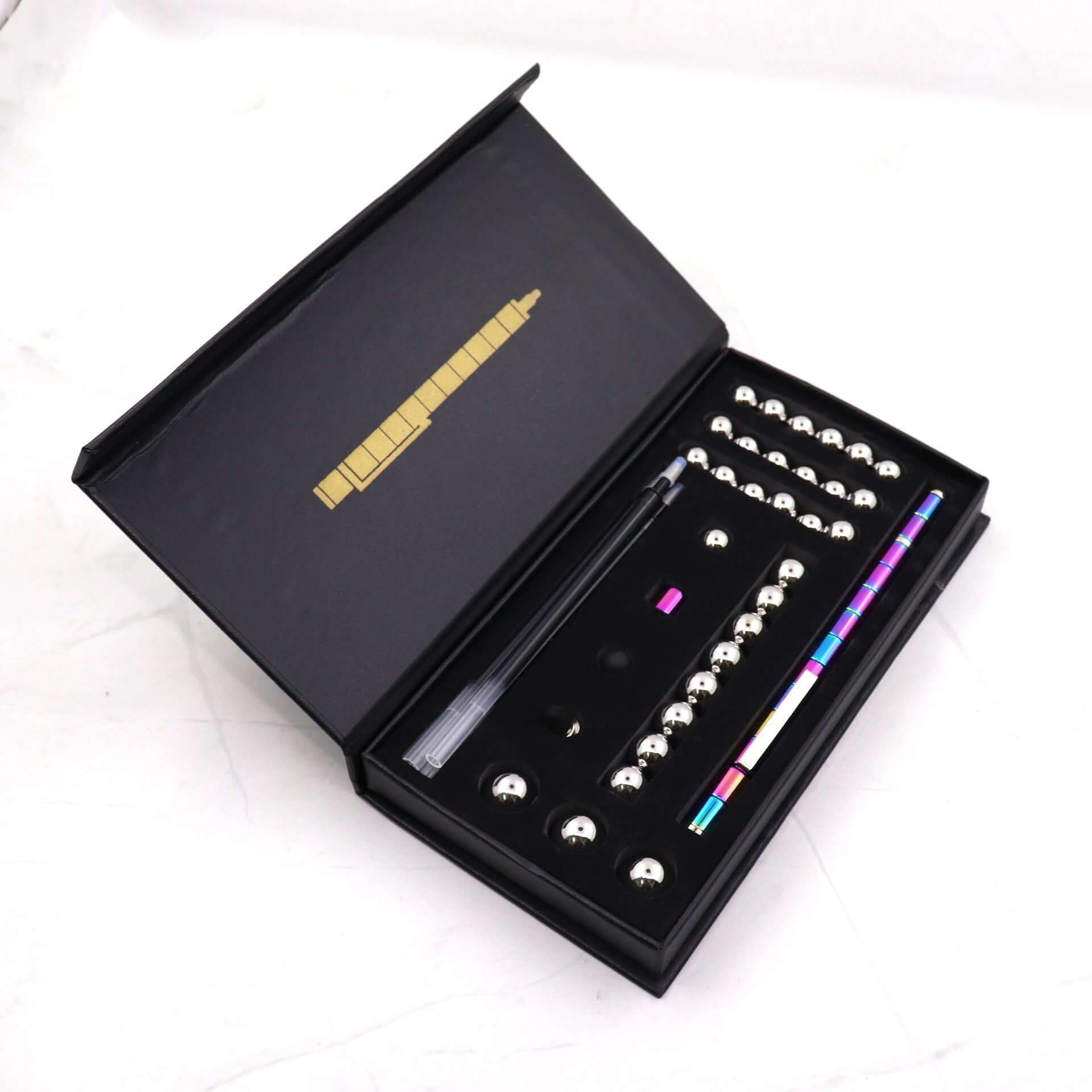 Stress reducer gift box with magnetic pen and stylus