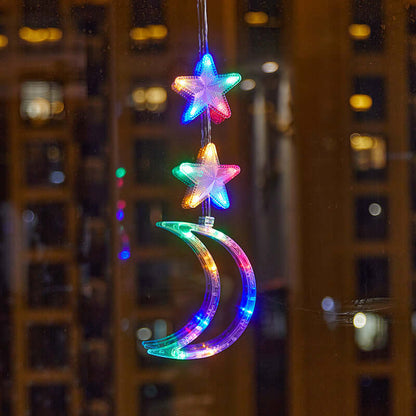 Christmas Atmosphere Layout Sucker Lamp Window Decoration