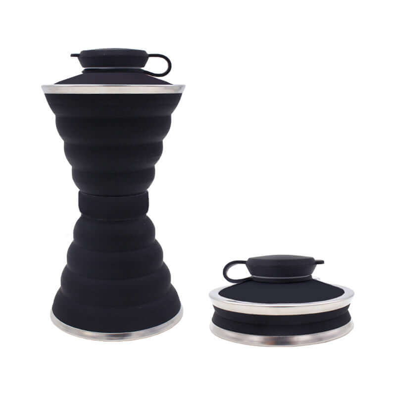 500ML Foldable Silicone Water Bottle for Travel & Sports