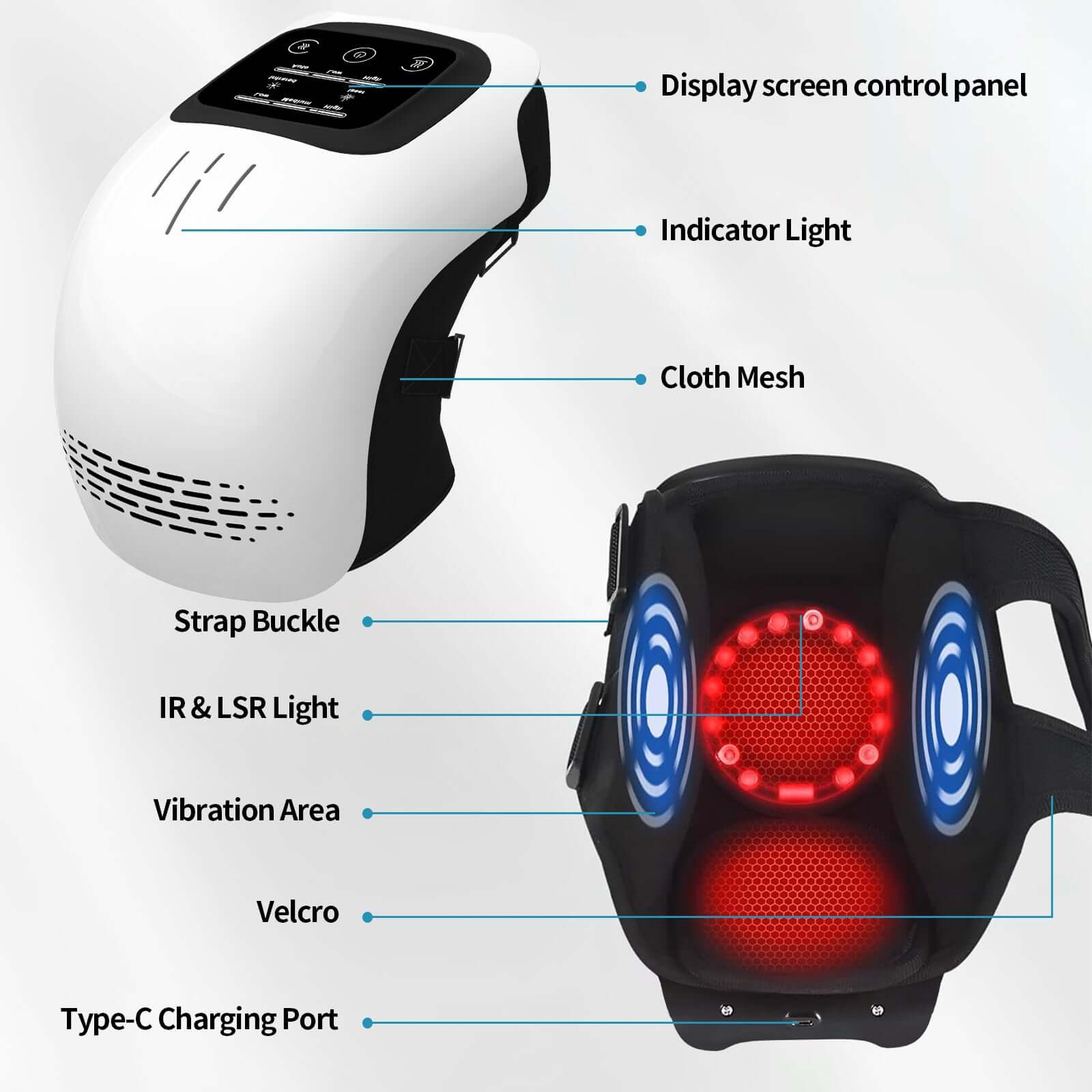 Wireless Rechargeable Knee Massager for Pain Relief