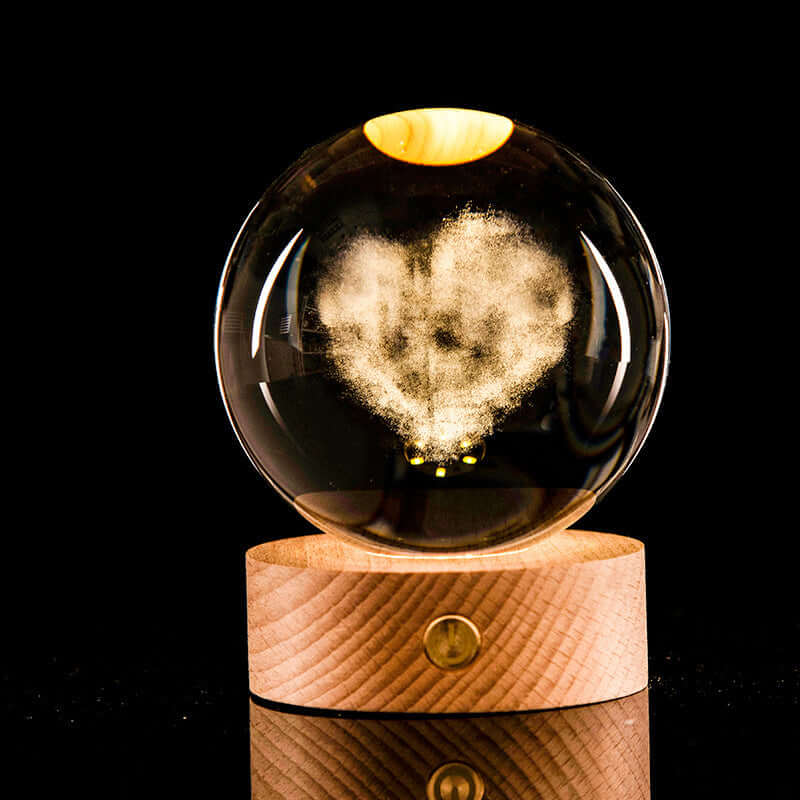The Luminous Galaxy Crystal Ball features 3D laser-carved galaxies for a magical decor piece that glows—ideal for gifts, desks, or nightstands.