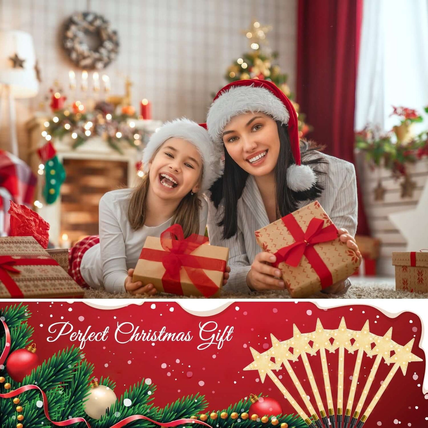 Christmas Solar Stake Lights 8Pack Star Path Lights