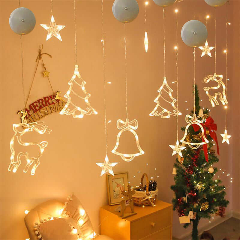 Christmas LED Suction Cup Chandelier Santa Claus 