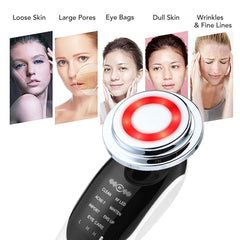 7-in-1 Facial Massager for skin rejuvenation, acne repair, and pore cleansing with LED light therapy.