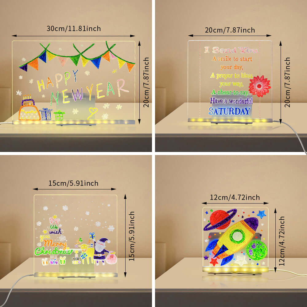 LED Acrylic Message Board & Kids Drawing LED Board