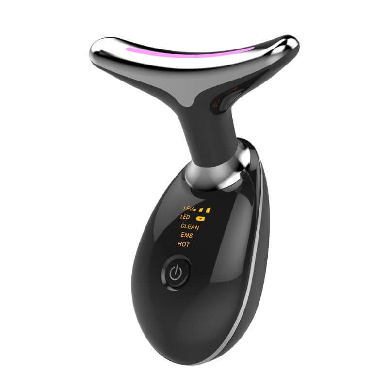 EMS thermal neck lifting massager with LED display for wrinkle removal and skin tightening.