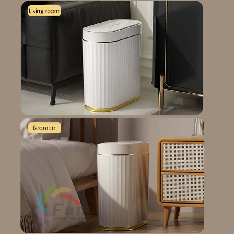 View details for Smart Trash Can With Lid For Bedroom And Living Room Kitchen Storage Box Trash Can Induction Small Car Box Automatic Smart Dustbin Smart Trash Bin Smart Trash Can With Lid For Bedroom And Living Room Kitchen Storage Box Trash Can Inductio
