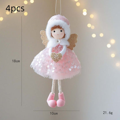 Christmas Winter Mesh Angel Big Eyes Girl Pendant