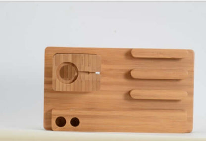 Wooden Mobile and Watch Charging Bracket
