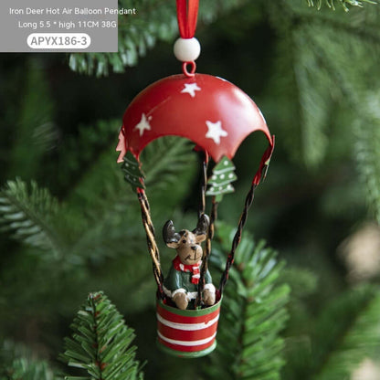 Christmas Hot Air Balloon Pendant Decorations Tree Hangings