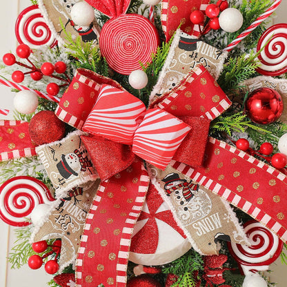 Christmas Wreath Candy Upside Down Tree Garland 