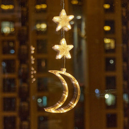 Christmas Atmosphere Layout Sucker Lamp Window Decoration