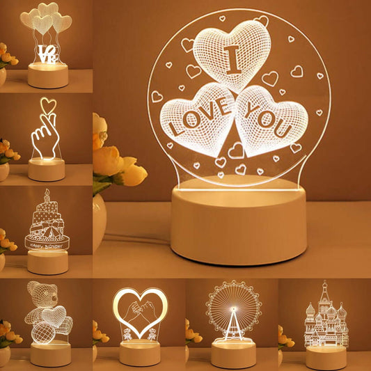 LED Night Lamp Neon Sign for Room Decor 3D Acrylic