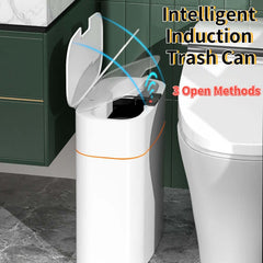 View details for Smart Trash Can With Lid For Bedroom And Living Room Kitchen Storage Box Trash Can Induction Small Car Box Automatic Smart Dustbin Smart Trash Bin Smart Trash Can With Lid For Bedroom And Living Room Kitchen Storage Box Trash Can Inductio