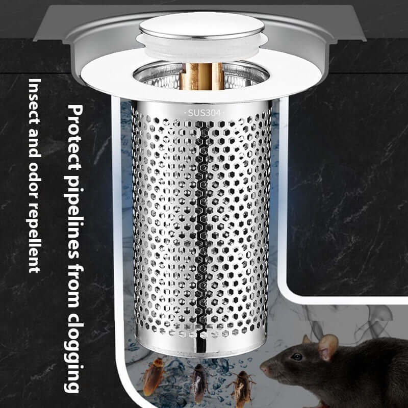 Wash Basin Leaking Plug Bounce Core Drainer with Strainer